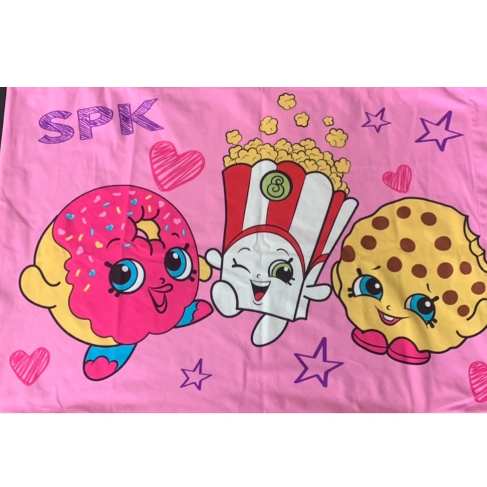 Shopkins Pink Logo Pillowcase